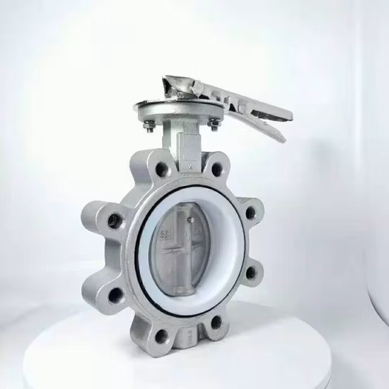 China Manufactured PTFE Seal Material Ductile Iron Worm Gear Electric Lug Butterfly Valve